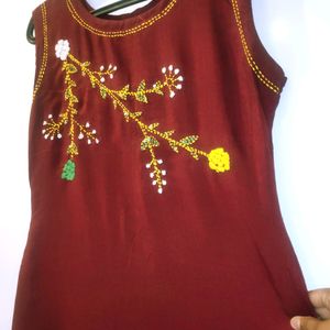 Sleeveless straight kurta | Used once