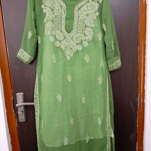 Chikankari Kurta With Lining