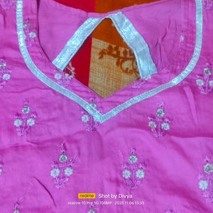 Suit Salwar And Dupatta In Dark Pink Colour