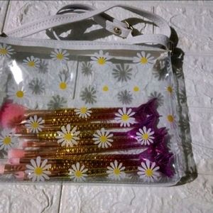 Transparent White Slingbag For Women