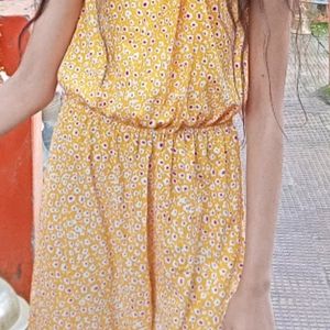 Floral Yellow Jumpsuit