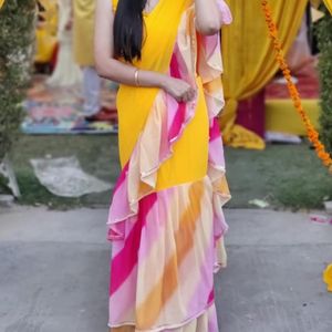 Saree For Haldi And Mehandi Function