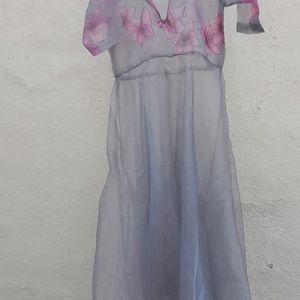 Color Anarkali Side Cut Kurti