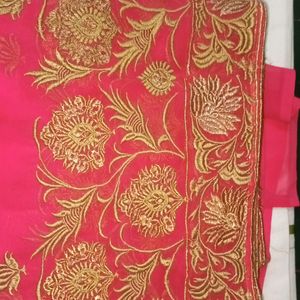 Designer Saree With Embroidery Work