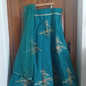 Green Skirt And Shawl