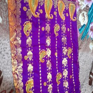 Kanjevaram Pattu Silk Saree With Blouse Stitched