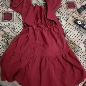 Otabu Zwerlon Brand .. Maroon Colour Dress 👗