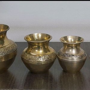 Set Of Brass Miniature Kalash