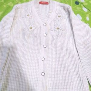 Women White Cardigan