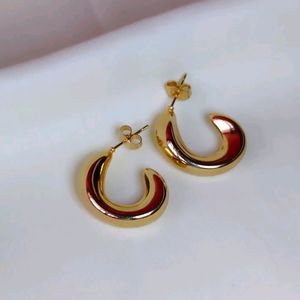 18k Gold Plated Classic C Hoops