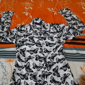 FASHIONABLE BUTTERFLY DESIGN SHIRT FOR GIRLS