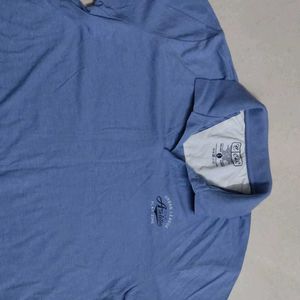 Collar T-shirt Blue Color