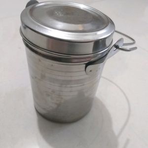 milk container steel, burni