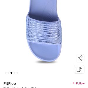 FITFLOP Women's Blue Slides/Flats