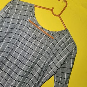 Grey Checks Kurti