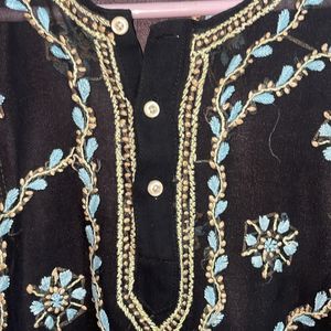 Black Chikankari Short kurti