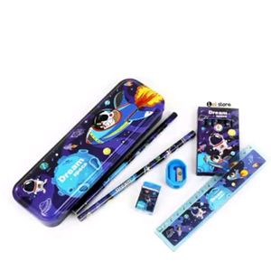 Astronaut Metal Pencil Box Return Gift Set