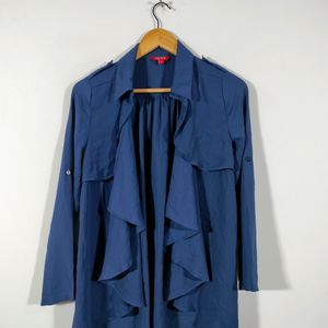 Navy Blue Casual Overcoat (Women's)