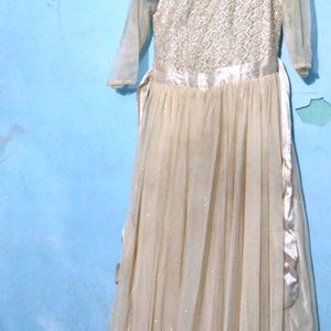 Beige Colour Party Wear Gown