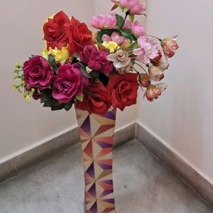 Artificial Flowers With Vase