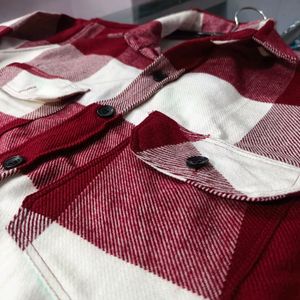 RED & WHITE WOOLEN SHIRT