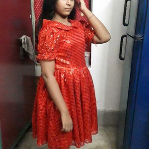 Cute Red Dress For Girls