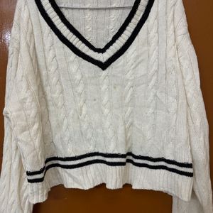 Korean Beige & black Pullover