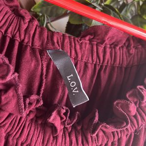 Maroon Color Westside Brand Gown