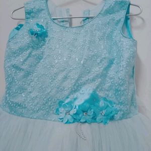 PARTY WEAR SKY BLUE FROCK (GIRL KID)