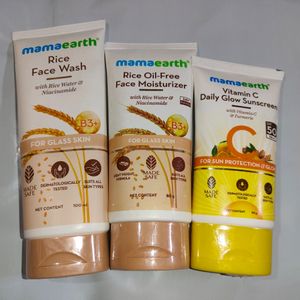 Rice Water Face Wash, Moisturizer & Sunscreen