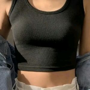 White N Black Crop Top