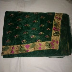 Women Green Colour Ke Sarees