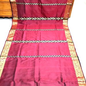 Maroon Puresilk Kanjivaram Saree