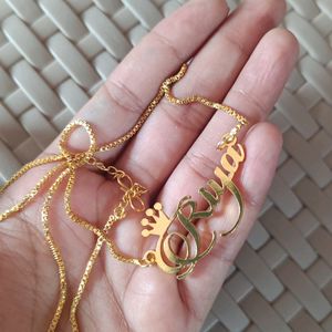 Gold Plated "Riya" Name Pandent Chain