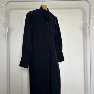 Black Long Vintage Coat