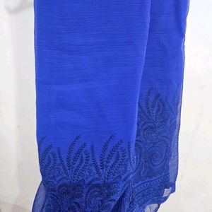 Daily Wear Chiffon Deep blue Saree