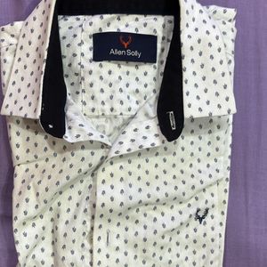 Allen Solly Dotted White Shirt