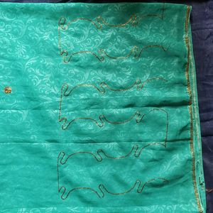 Women Saree Sea Green