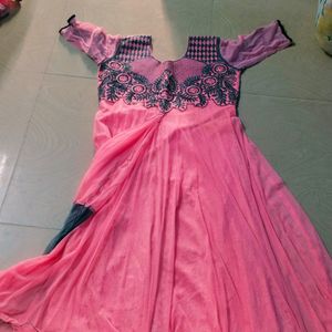 Saree Model Anarkali Dress Set