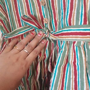 Cotton Cord Set With Belt