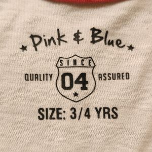 New Pink & Blue Baby Girl Top