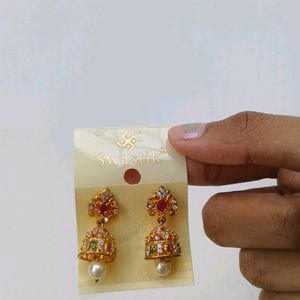 1Gram Gold Traditional Earrings