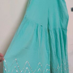 A Line Kurti With Sharara