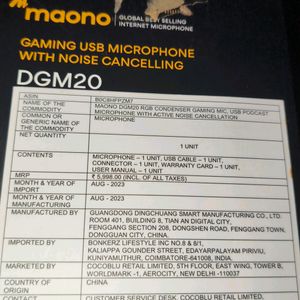 Maono Gaming Usb Micro Phone Model:dgm20