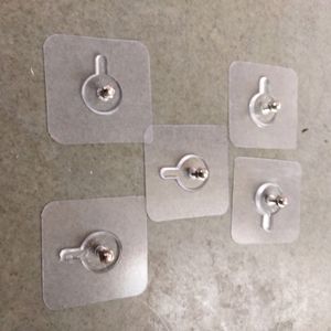 5pcs Adhesive Screw Wall Hook Used In Home/Office