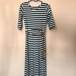 Stripped Long Dress