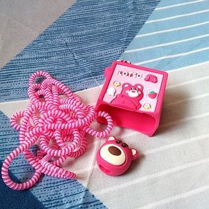 Cute 3D Silicon Phone Charger Cover - Lotso