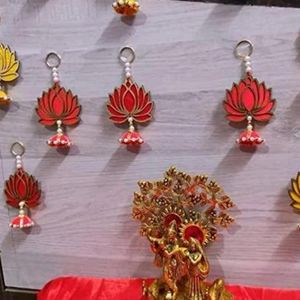 Pack of 5 Lotus Jhumki Hangings