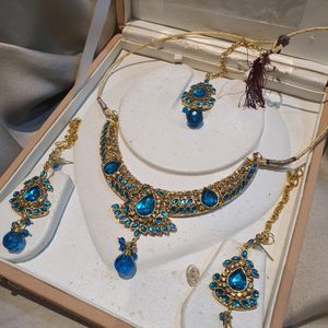 💙4 Piece Wedding Wear Necklace Sahare & Mangtika