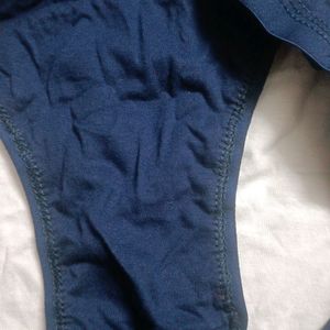 Navy Blue Cotton Brief - Size M